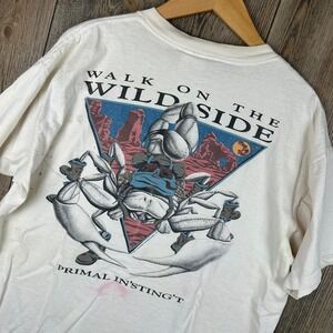 Vintage 90s Lifeforms Scorpion Walk on the Wild Side T-Shirt XL Single Stitch